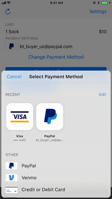 Drop-in ios payment deletion screenshot