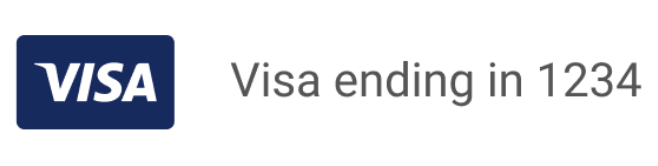 Visa ending in 1234