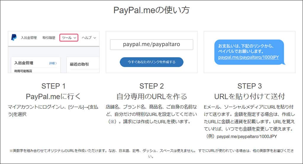 PayPal.Me使い方