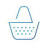 credit customers basket icon