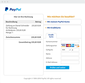 Rechnung Online Rechnungsvorlage Paypal De
