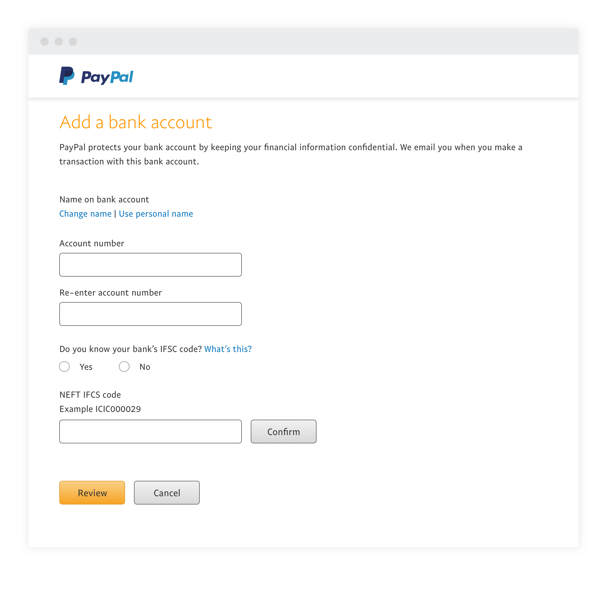 how to activate paypal account in india