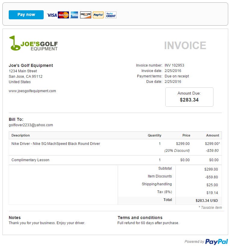 10+ Invoice Template Paypal Background