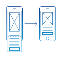 An illustration of 2 mobile screens showing different CTA positions on an ecommerce website 