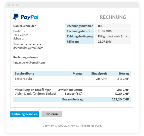 E Mail Rechnungen Lösungen Für Paypal Geschäftskunden
