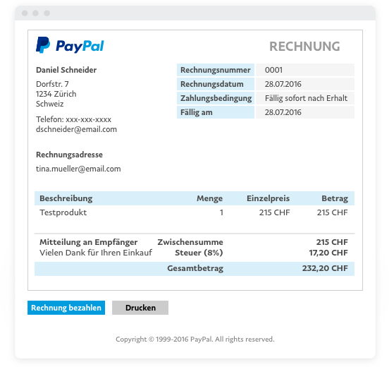 E Mail Rechnungen Losungen Fur Paypal Geschaftskunden