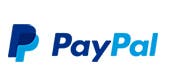 Zentriertes PayPal-Logo auf weißem Hintergrund
