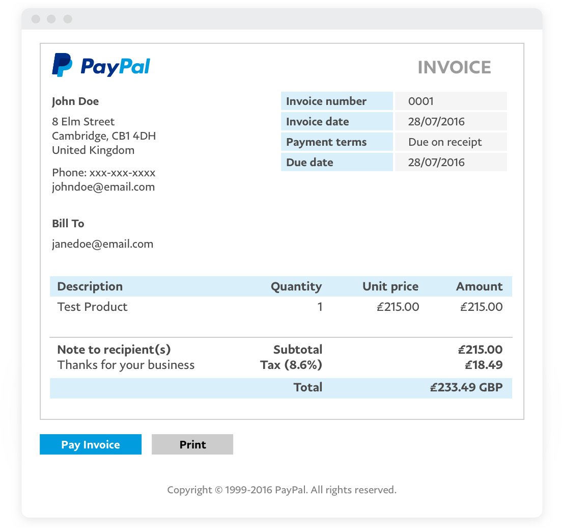 pay paypal bill