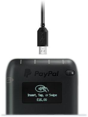 USB charging cable for the PayPal card reader.