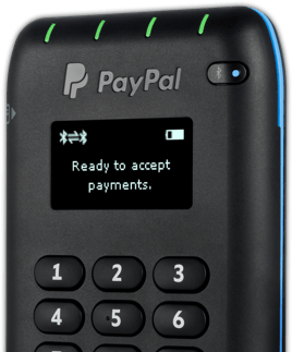 side view of PayPal card reader