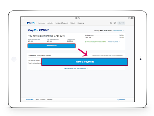 Can you use Paypal for online check-in?