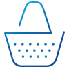  An icon with a shopping basket image.
