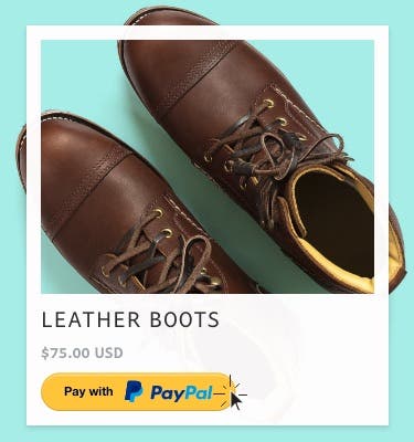 Checkout leather boots with PayPal