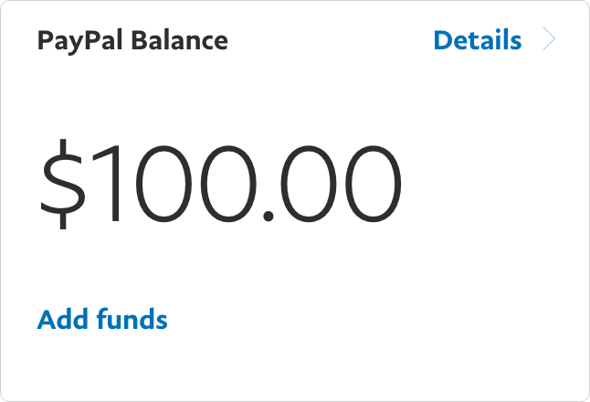 $100 PayPal balance