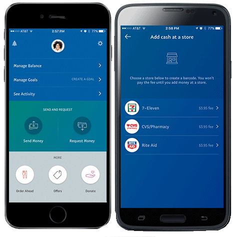 paypal card fee atm near debit account features added
