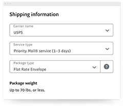 2018 Paypal Shipping Chart