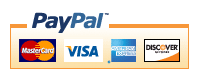 PayPal: accepts MasterCard, Visa, American Express, Discover