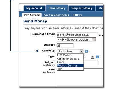send money from paypal to bank of america