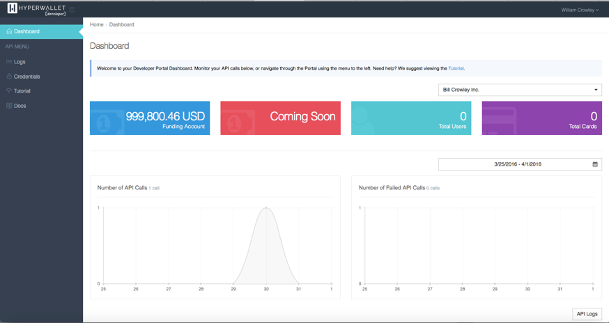 Once inside, the Program Portal Dashboard provides a snapshot of activity.