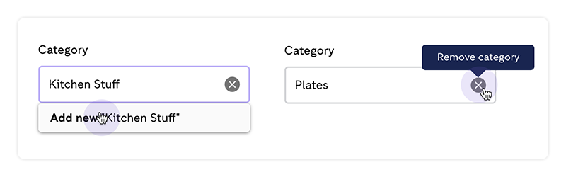 image of setting up categories