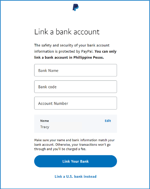 Paypal Guide How To Link A Bank Account Paypal Philippines