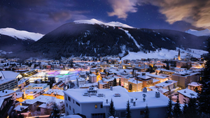 Image of mountain ski village.