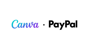 Canva and PayPal logos side by side. 