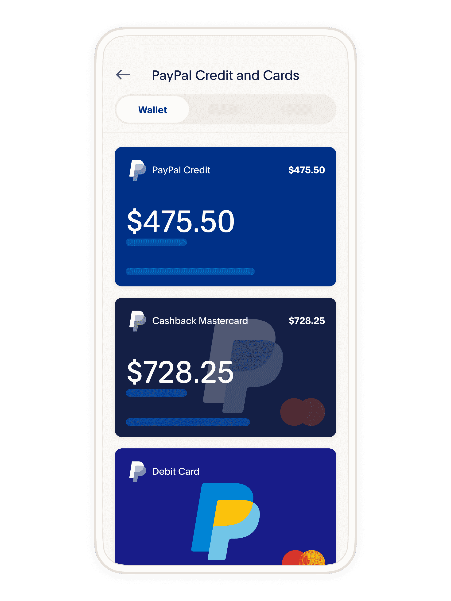 PayPal Cards and Credit Products