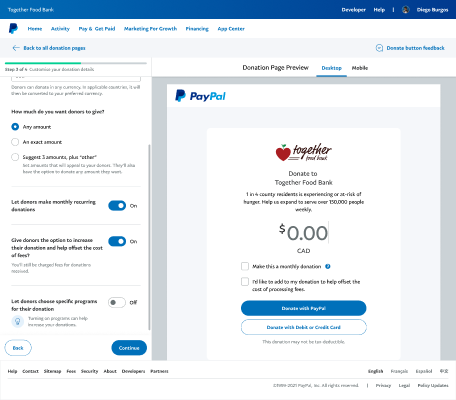 Donors can help cover the fees