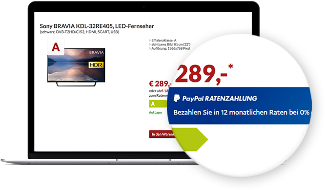 Ratenzahlung Ratenkauf PayPal DE