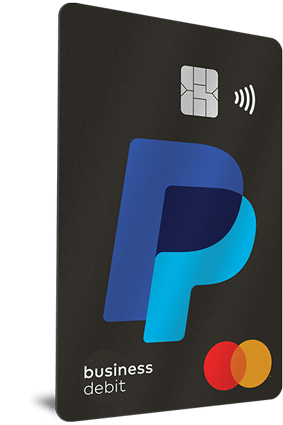 Black PayPal Business debit card.