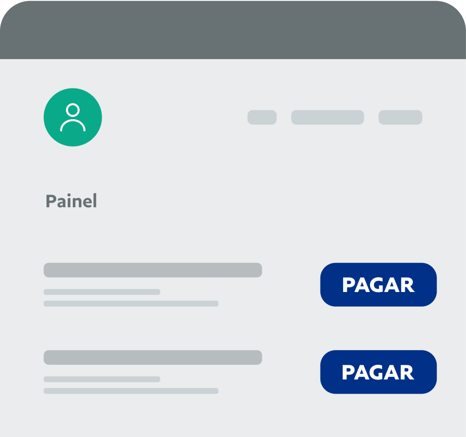  O painel do PayPal está sendo usado para fazer pagamentos rápidos e fáceis