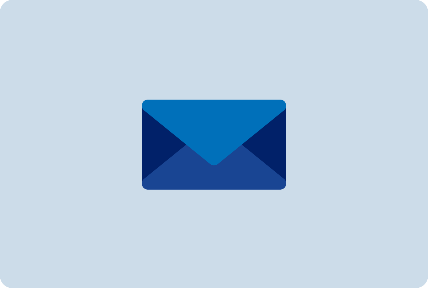 A blue envelope icon.