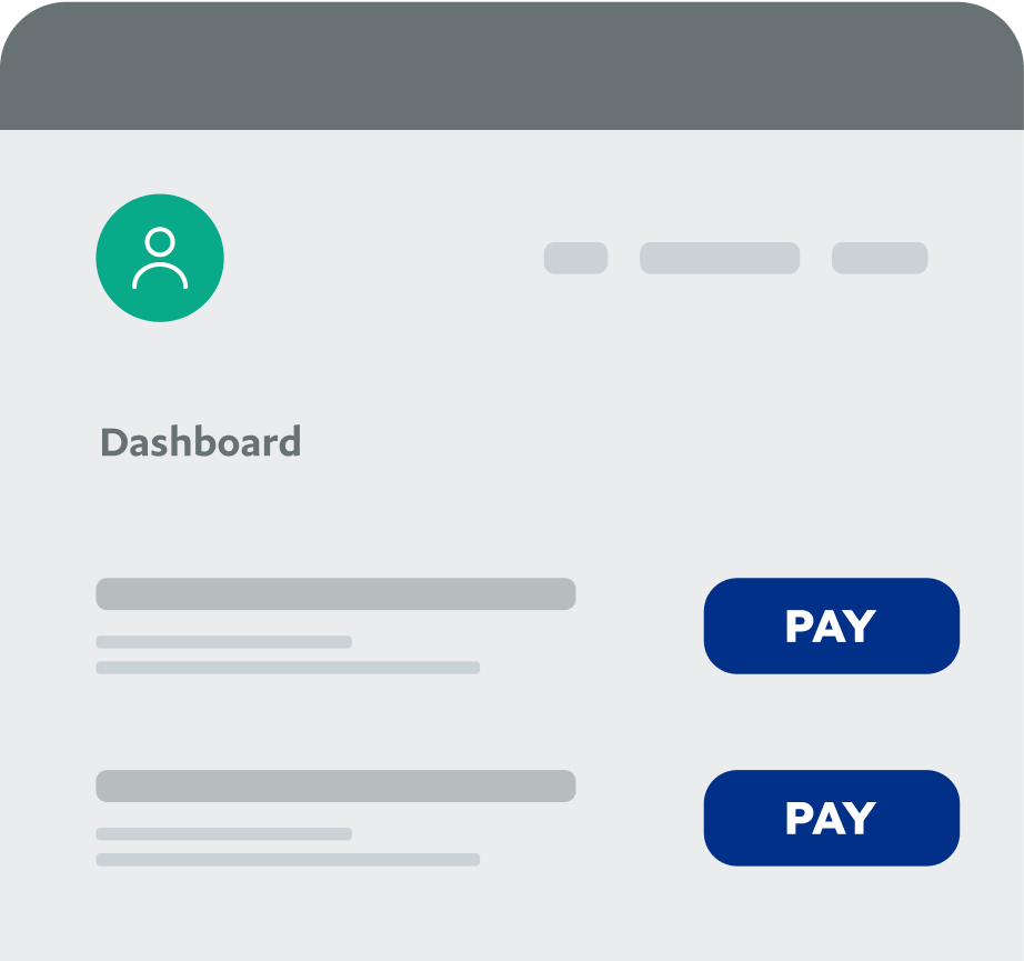 PayPal dashboard being used to make quick and easy payments