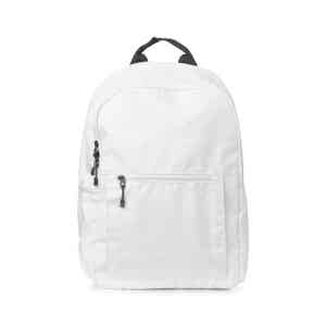 Zaino bianco con cerniere nere