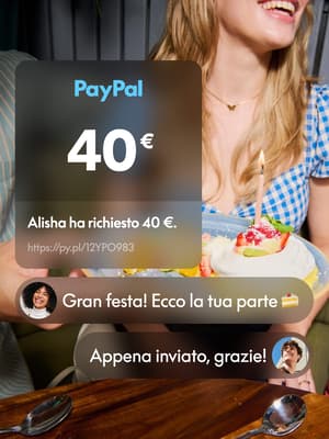 Donna che festeggia il compleanno con un cupcake con sovrapposizione di denaro richiesto.