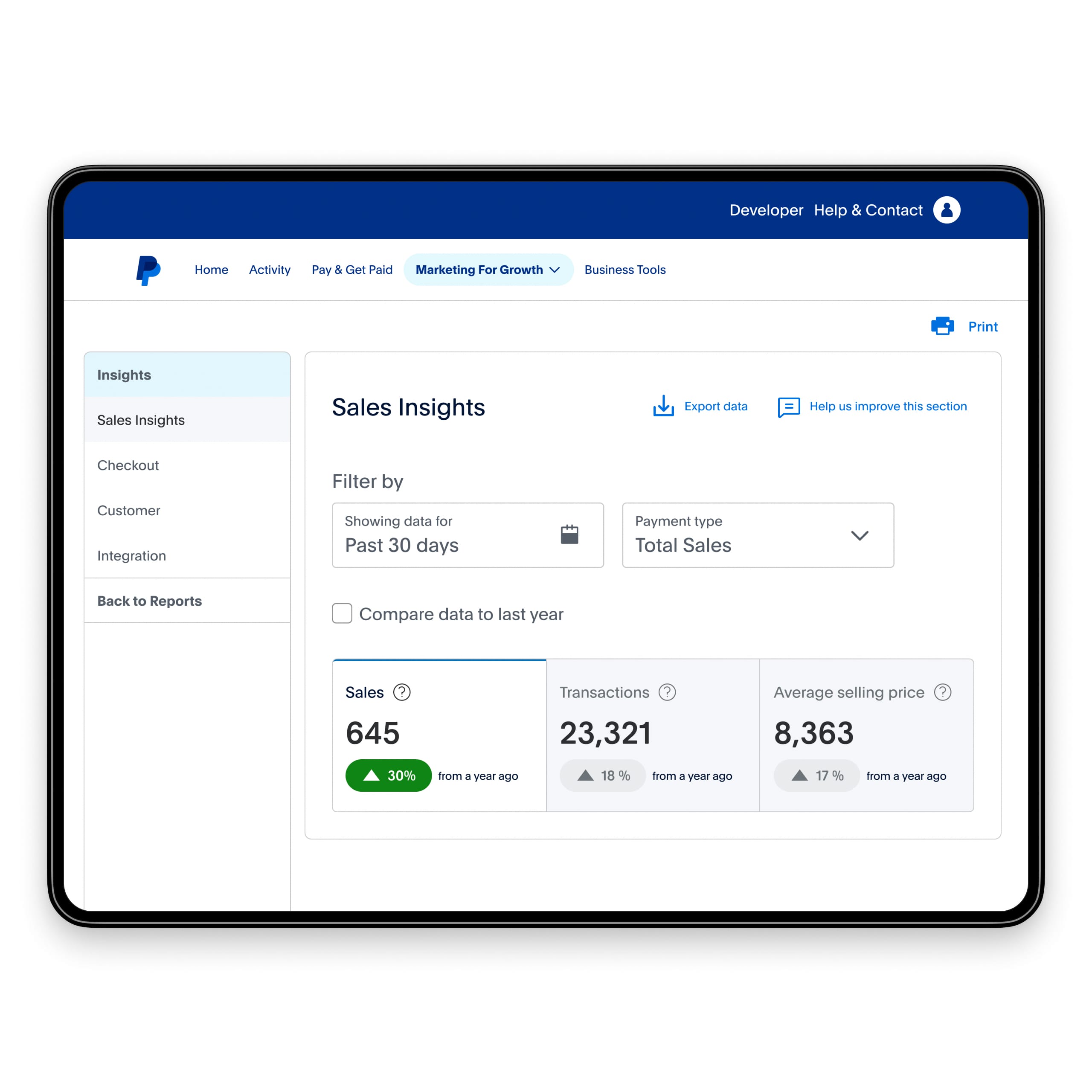 Reporting Tools | Analytics Tools for Businesses | PayPal SG