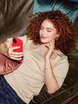 Woman looking at her phone