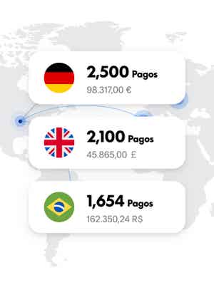 Animaciones de pagos globales desembolsándose