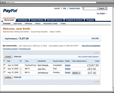 how to receive money from ebay to paypal