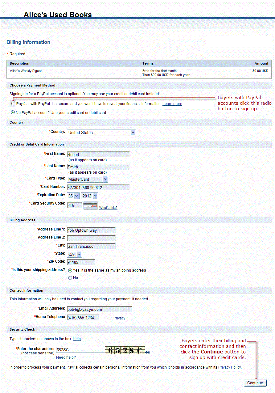 Paypal Help Line Examples and Forms
