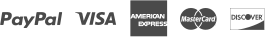 PayPal - Visa - AMEX - MasterCard - Discover