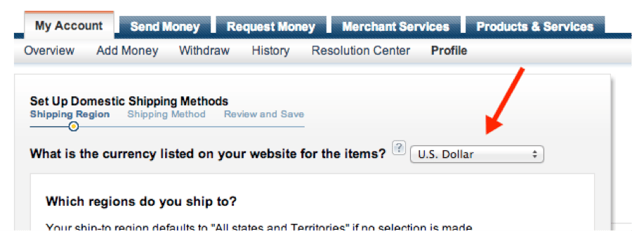 Using the PayPal Shipping Calculator