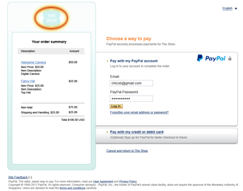 Image of a checkout page with purchase details in the order summary page